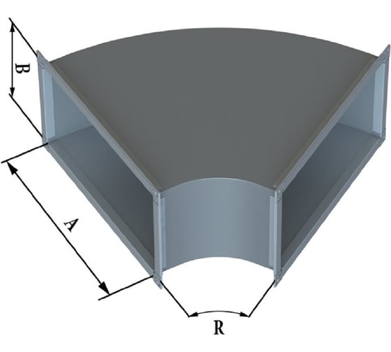 Изображение товара Отвод для воздуховодов Diaflex 800х500 мм, 45 градусов УФ-01020138