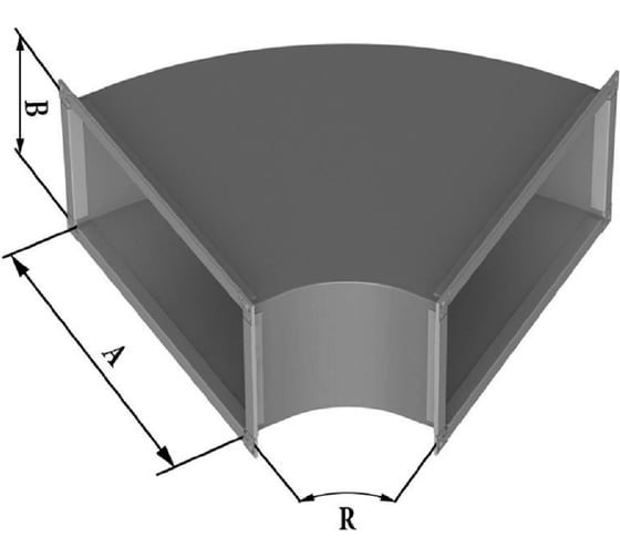 Изображение товара Отвод для воздуховодов Diaflex 1000х500 мм, 90 градусов УФ-01020146