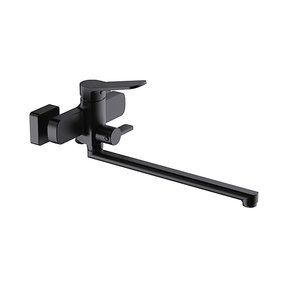 Изображение товара Современный смеситель для ванны FRAP F2262 с изливом 387 мм и дивертором черный