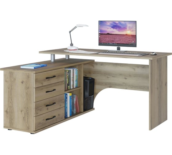 Изображение товара Компьютерный стол СОКОЛ левый дуб делано КСТ-109Л 00-00009445