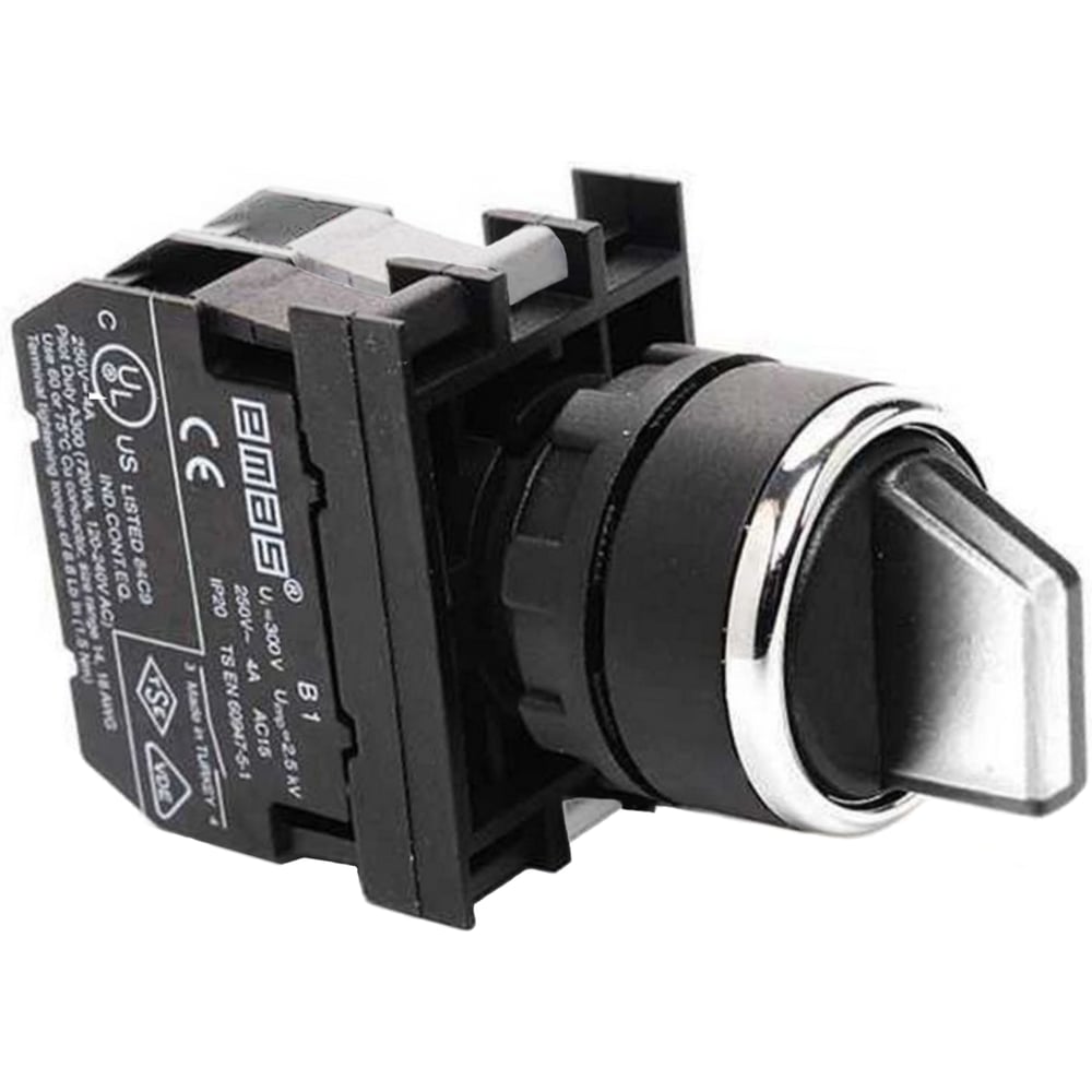 Изображение товара Переключатель EMAS 0-1 белый светодиод, IP50, 250В 4А, серия B