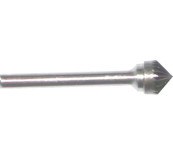 Изображение товара Борфреза твердосплавная коническая К12 06М06 (12x6x6х65 мм; 90 градусов; спиральная насечка) CNIC 31176