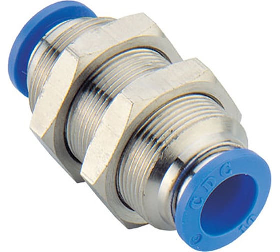 Изображение товара Цанговое проходное соединение 6 мм CDC Pneumatics PMM 06N
