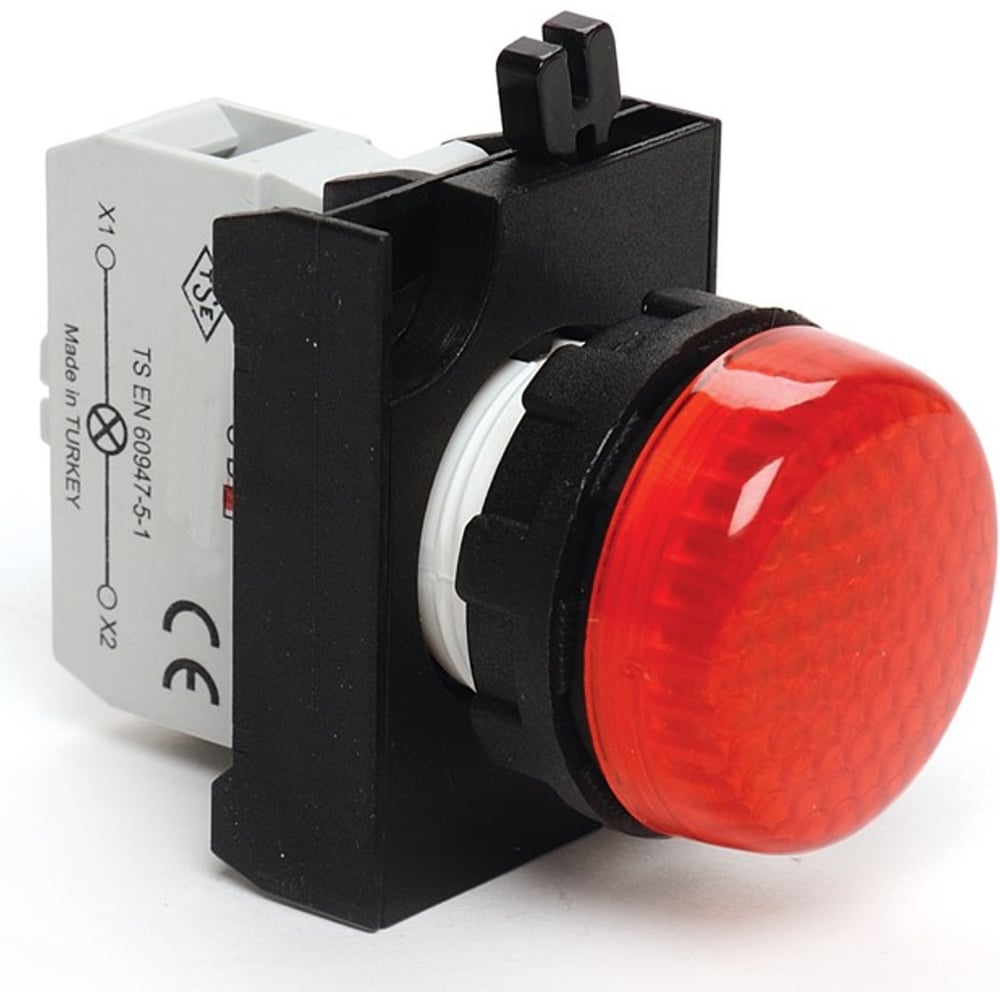 Изображение товара Сигнальная арматура с блоком подсветки EMAS CBX (красный светодиод, 48В AC/DC), красный цвет, серия CP, IP65 CP0X0XK