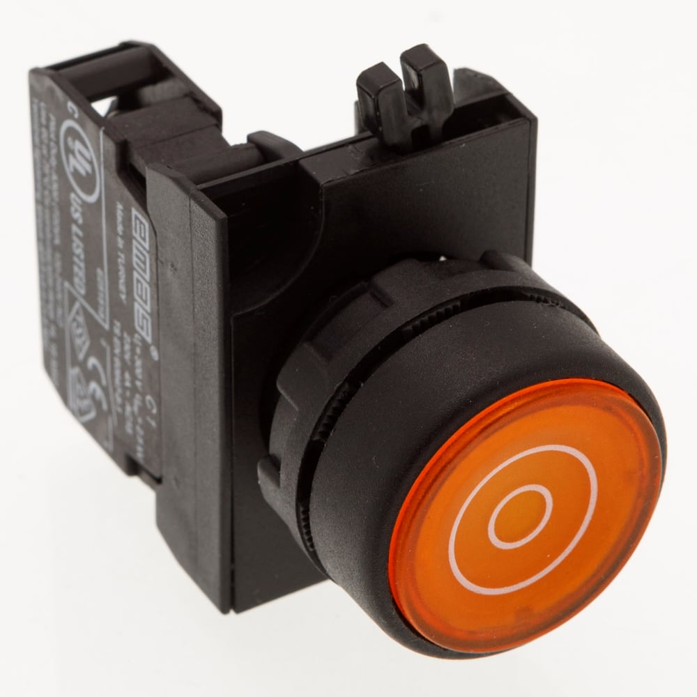 Изображение товара Кнопка EMAS с фиксацией серия CP 250В IP65 4А желтая