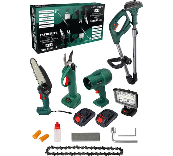 Изображение товара Набор аккумуляторного инструмента FAVOURITE OBS 21 SET-5 5 предметов Li-ion, 21В 102103205