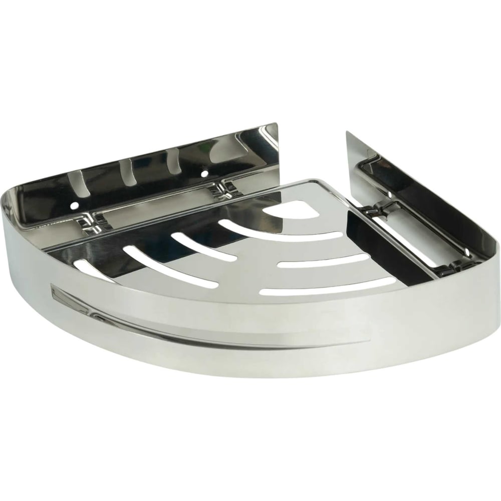 Изображение товара Угловая полка VIDAGE Стоун хром из нержавеющей стали для ванной и кухни