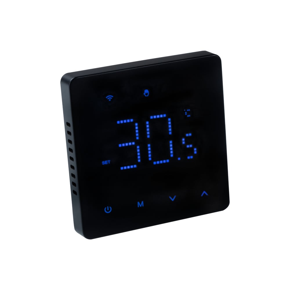 Изображение товара Комнатный WIFI-хронотермостат для электрического теплого пола Valtec (черный) VT.AC608.B.0