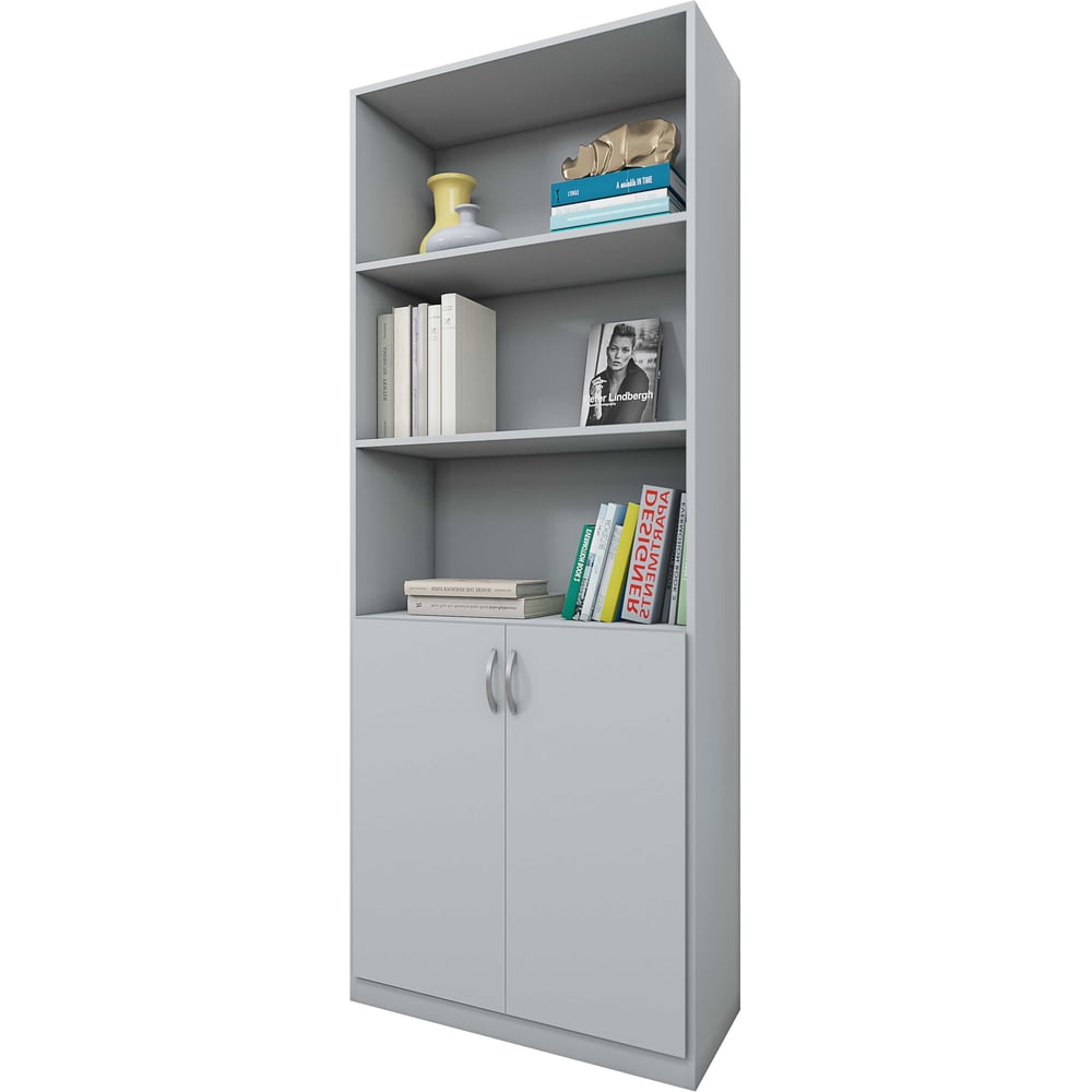 Изображение товара Шкаф полуоткрытый с дверьми Альянс мебель ХИТ 800x370x1925 К-10 Серый