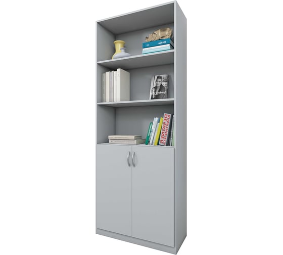 Изображение товара Шкаф полуоткрытый с дверьми Альянс мебель ХИТ 800x370x1925 К-10 Серый