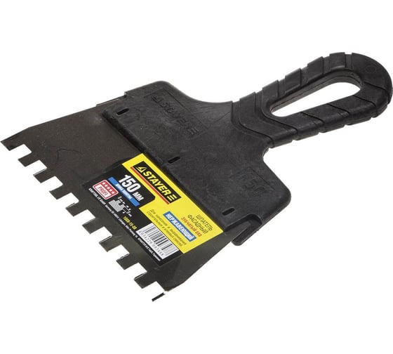 Изображение товара Нержавеющий зубчатый шпатель STAYER 1009-15-08