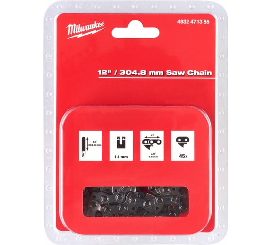 Изображение товара Цепь для цепной пилы (3/8"; 304.8 мм; 1.1 мм) Milwaukee 4932471385