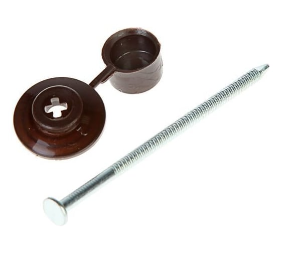 Изображение товара Гвоздь кровельный STARFIX 2.8х70 мм с пласт. шляпкой, темно-коричн. (100 шт в пласт. конт.) ЦЗ-0352089720