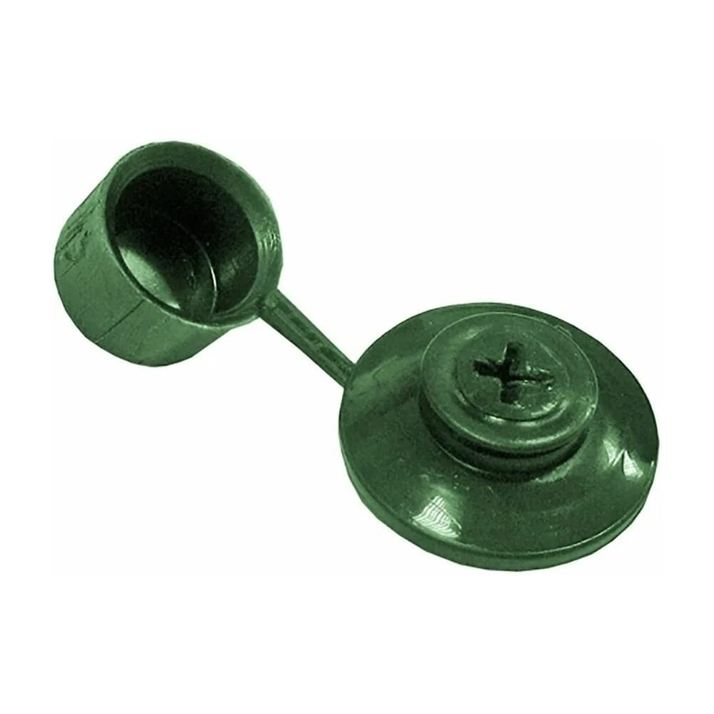 Изображение товара Шайба кровельная Крепстор с колпачком зеленая пакет 100 шт. 4665317009045