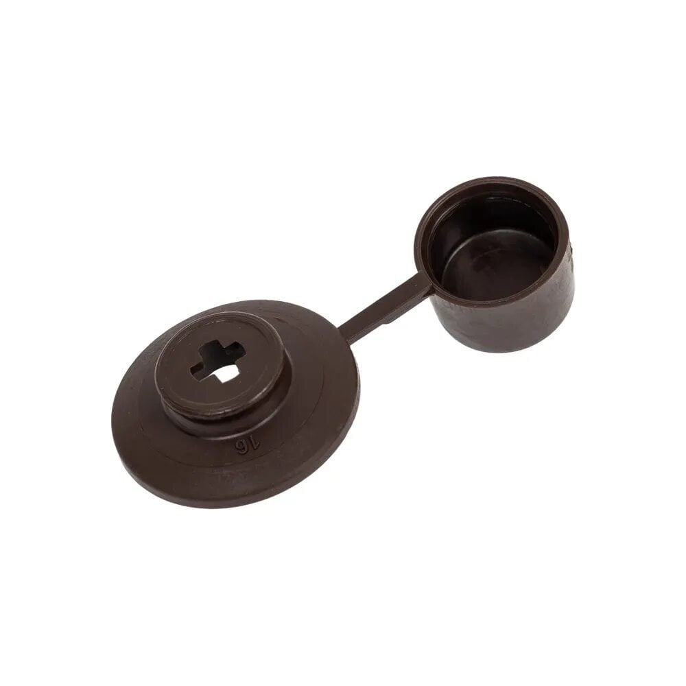 Изображение товара Шайба кровельная Крепстор с колпачком коричневая пакет 100 шт. 4665317009052