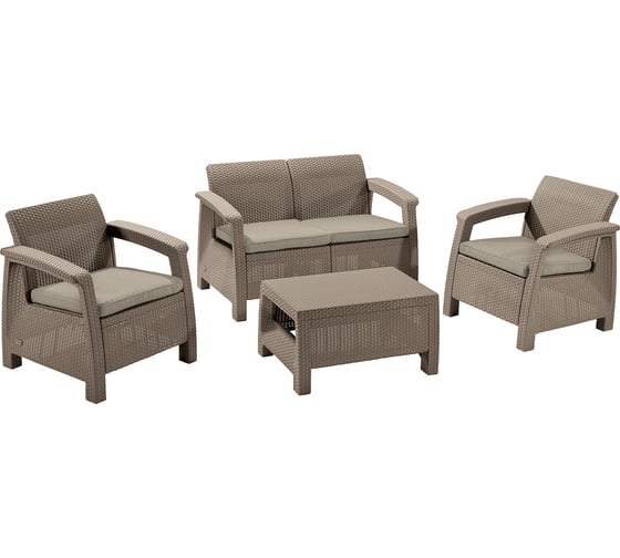 Изображение товара Комплект мебели Keter Corfu set капучино 227640