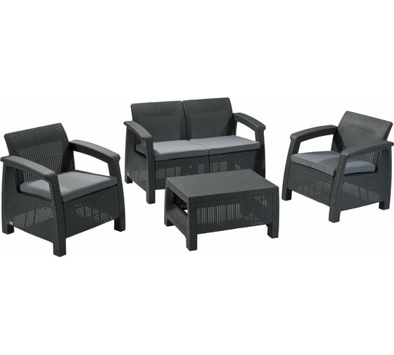Изображение товара Комплект мебели Keter Corfu set графит 223204
