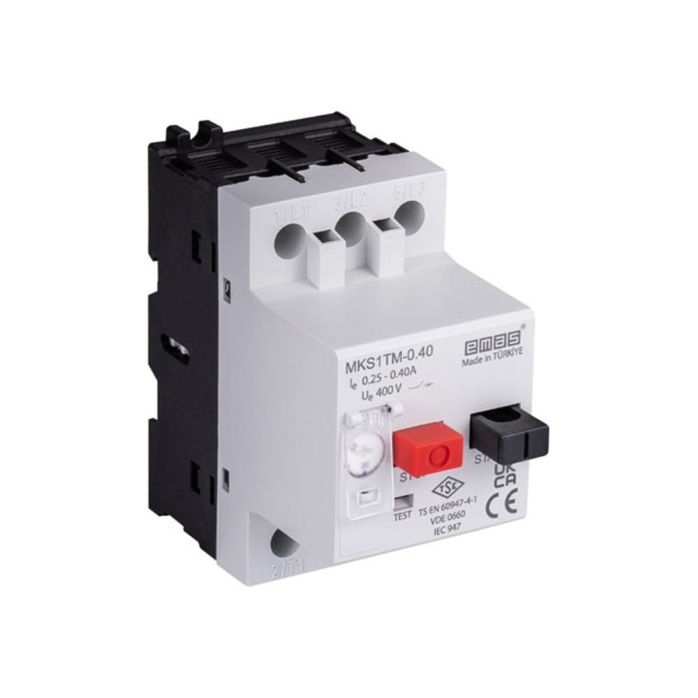 Изображение товара Автомат защиты двигателя Emas термомагнитный (0.25-0.40А) MKS1TM-0.40
