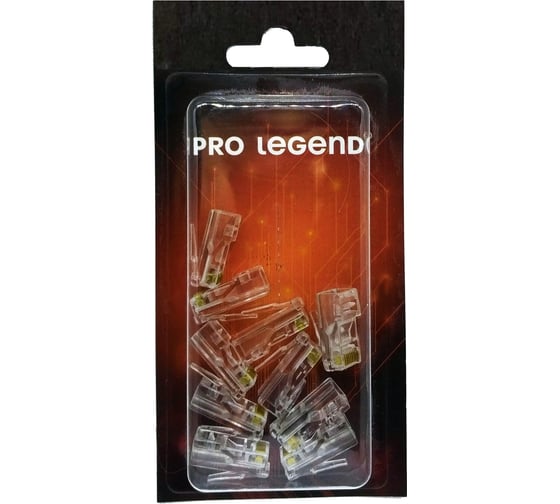 Изображение товара Разъем RJ45 Pro Legend категории 5е 8P8C 10шт PL1276