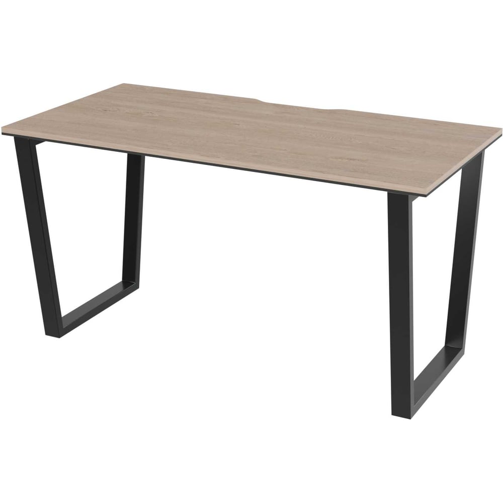 Изображение товара Стол письменный на В-каркасе Альянс мебель ПРЕГО ОФИС 1400х700х750 ПОСП-14.7В Дуб экспрессив песочный/Антрацит