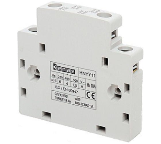 Изображение товара Дополнительный блок контактов Emas (1НО+1НЗ) для контакторов серии HN 17-65A HNYYB11