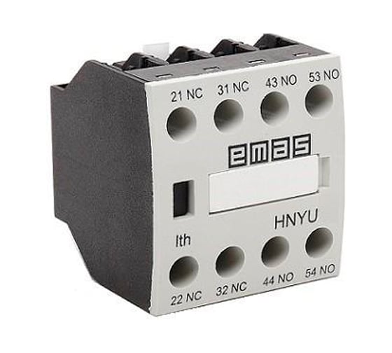 Изображение товара Дополнительный блок контактов Emas (2НО+2НЗ) для контакторов серии HN 9-65A HNYU22