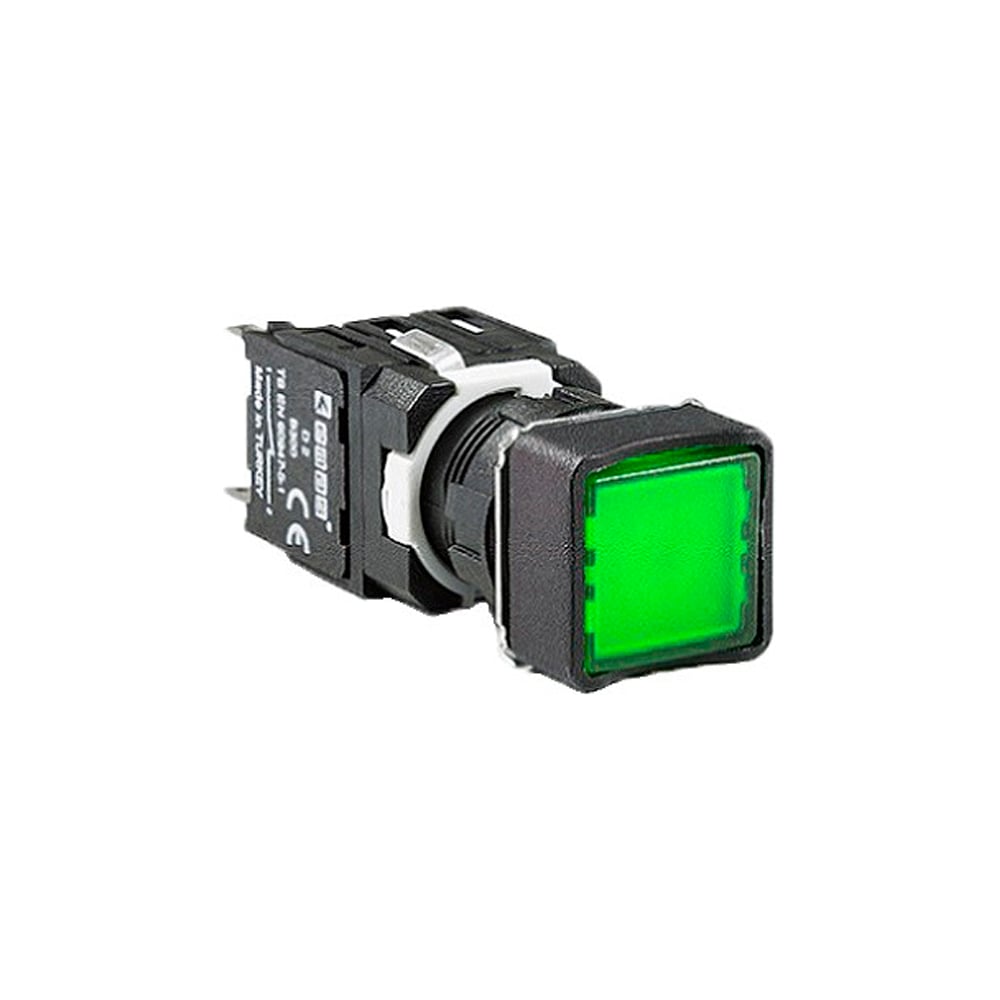 Изображение товара Кнопка Emas квадратная серия D зеленый цвет 250В 1.5А IP50 D102KDY