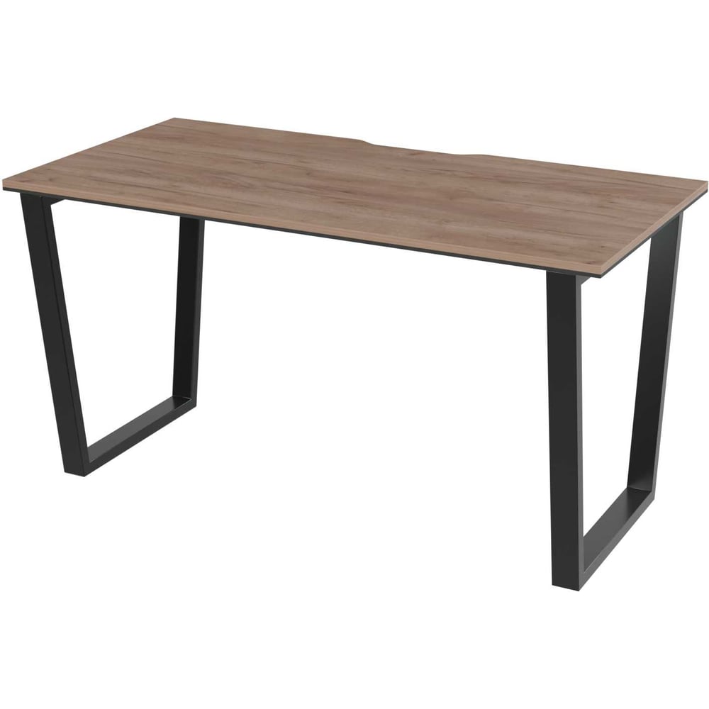 Изображение товара Стол письменный Альянс мебель на В-каркасе ПРЕГО ОФИС 1400х700х750 ПОСП-14.7В Дуб крафт табачный