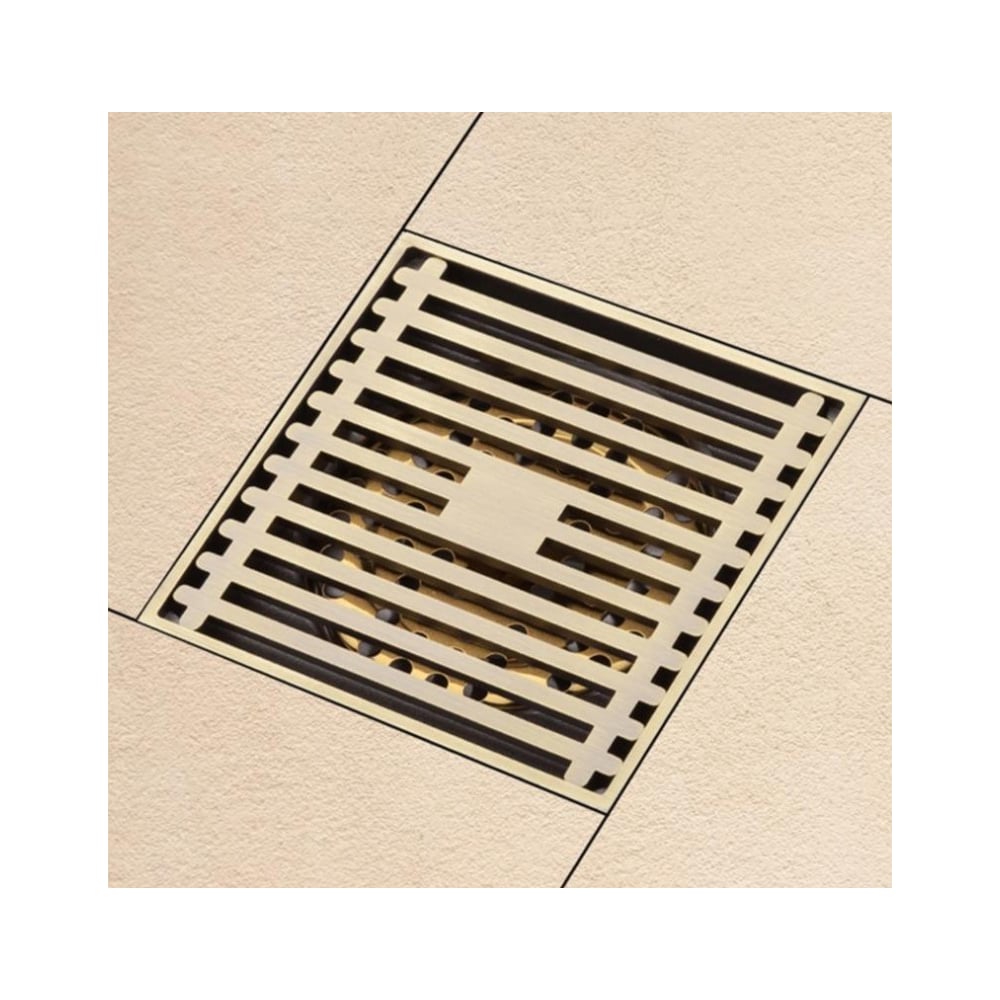 Изображение товара Душевой трап GAPPO G81004-4 сухой затвор латунь 100 мм монтаж в пол