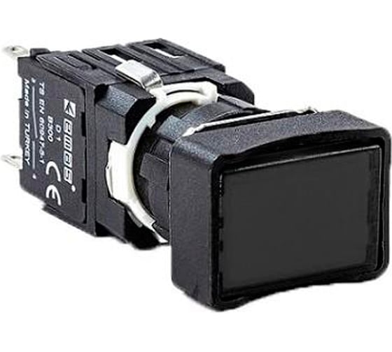 Изображение товара Кнопка Emas прямоугольная (1НО+1НЗ), чёрный цвет, серия D (250В AC, 1,5А), IP50 D102DDH