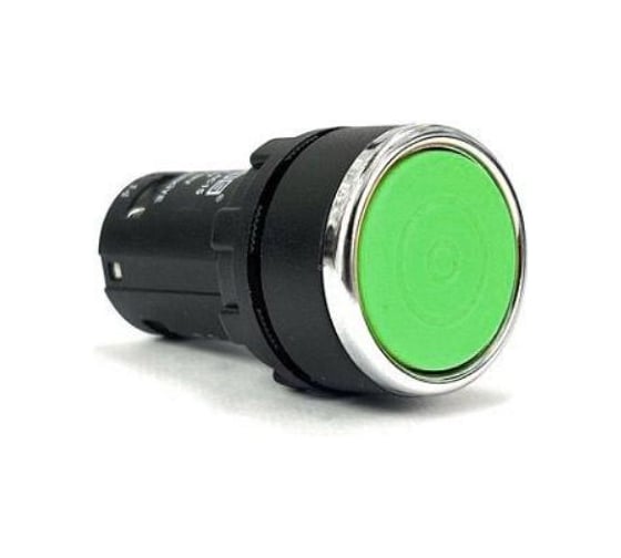 Изображение товара Кнопка с фиксацией моноблочная Emas (1НО), зелёный цвет, серия MB (240В, 0,3А), IP50 MB100FY