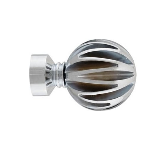 Изображение товара Наконечник Peora ШАР рифленый хром глянец 16 мм 2 шт 73787