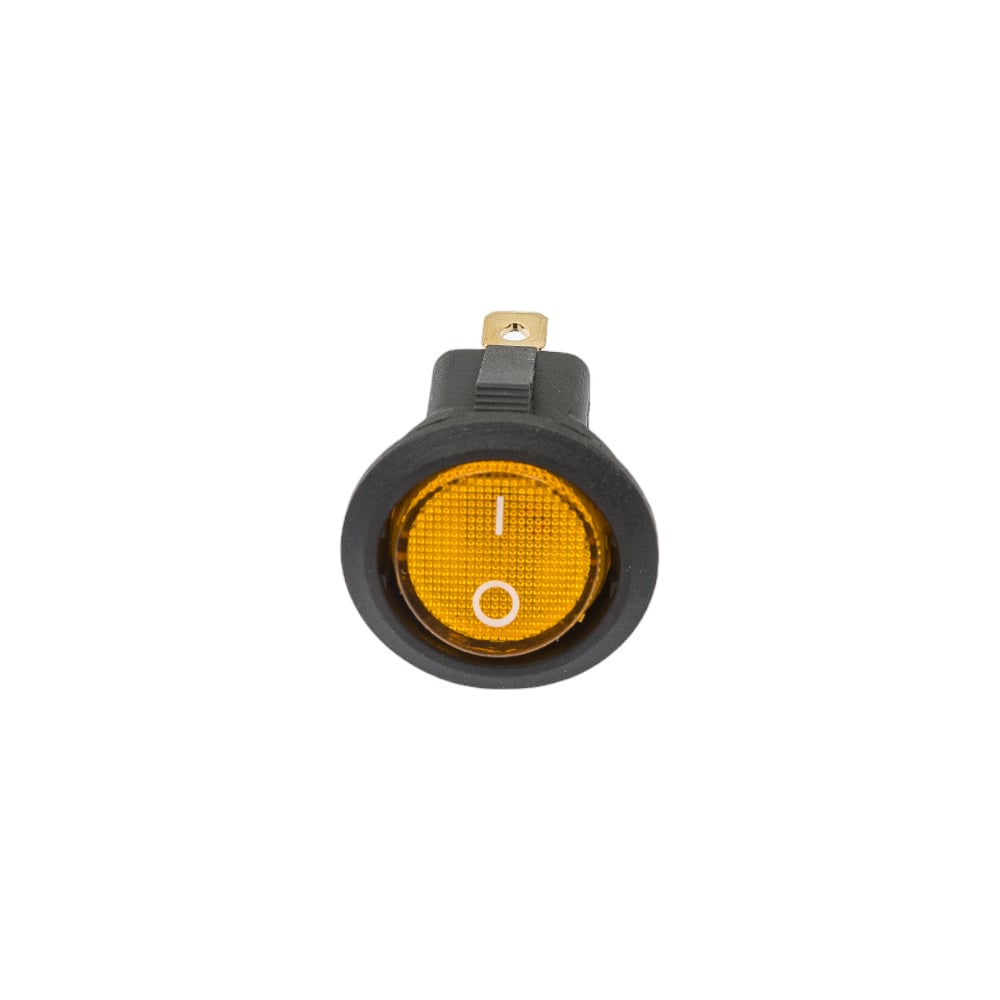 Изображение товара Круглая клавиша Nord-Yada 12V 20А с подсветкой желтая 3 контакта ON-OFF 2шт