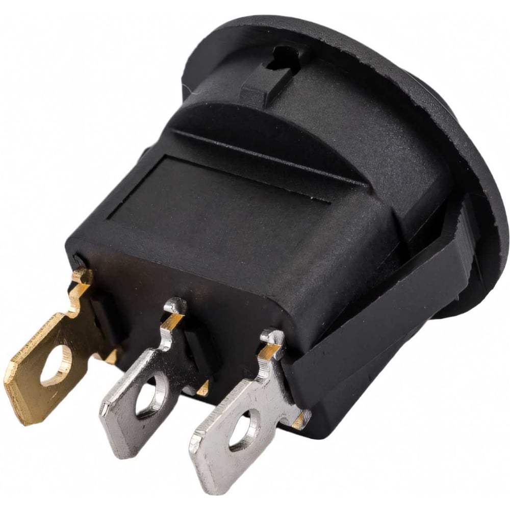 Изображение товара Круглая клавиша Nord-Yada 12V 20А черная с синей LED подсветкой (3контакта) ON-OFF (2шт в упаковке) 905477