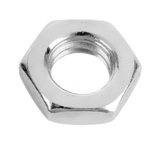 Изображение товара Гайка низкая ARNO INDUSTRIES М16 100 шт. для фиксации резьбовых соединений DIN 439 оцинкованная пакет A2F000160030H0Ф