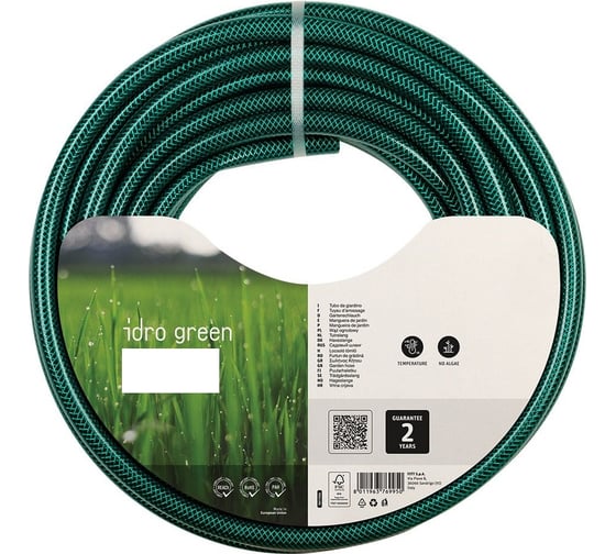 Изображение товара Армированный 3-х слойный шланг FITT IDRO GREEN 1/2" 50м