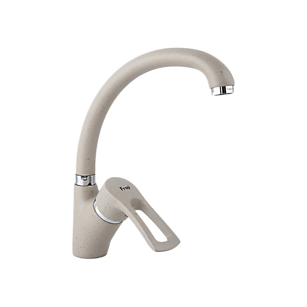 Изображение товара Смеситель для кухни FRAP F4166-10 бежевый однорычажный с поворотным изливом