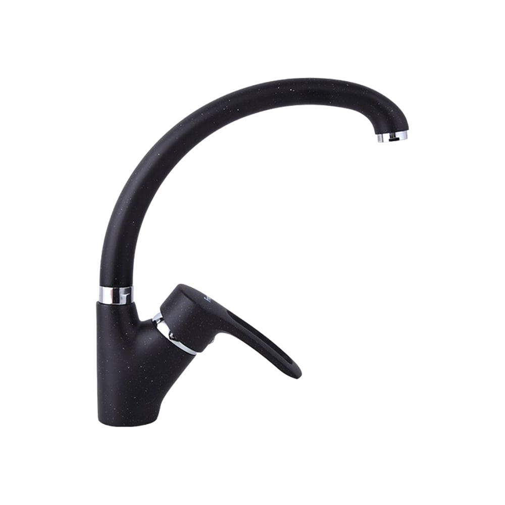 Изображение товара Смеситель для кухни FRAP F4166-7 однорычажный черный матовый с поворотным изливом