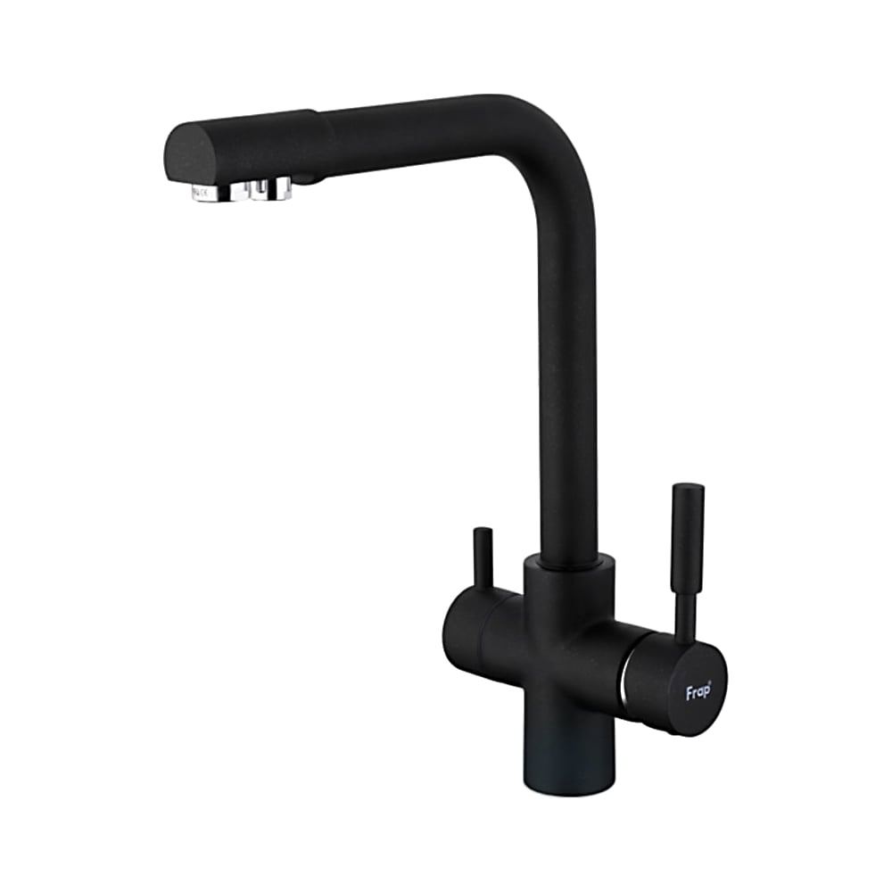 Изображение товара Современный черный кухонный смеситель с подключением фильтра FRAP F4352-7