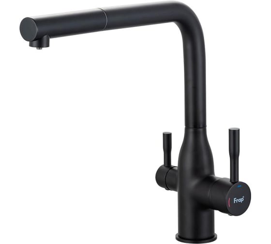 Изображение товара Смеситель для кухни с выдвижной лейкой и подключением фильтра для питьевой воды FRAP F4396-36