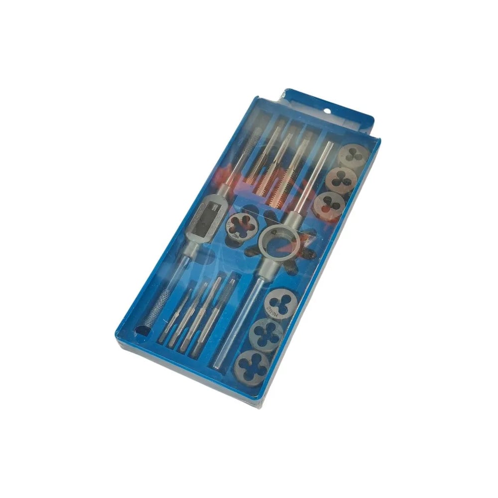 Изображение товара Набор метчиков и плашек Vitatools 16 предметов M3-M12 пластиковый кейс