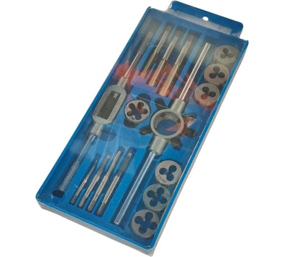 Изображение товара Набор метчиков и плашек Vitatools 16 предметов, M3-M12 пластиковый кейс УТ-00003332