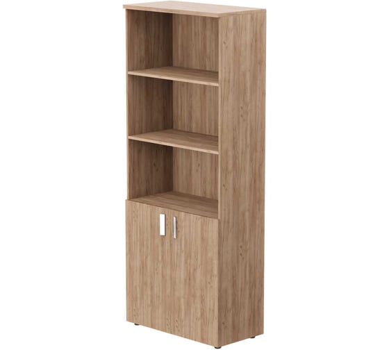 Изображение товара Шкаф для документов Альянс мебель полуоткрытый, широкий, 800х400х1980 ШДПВ Дуб крафт табачный