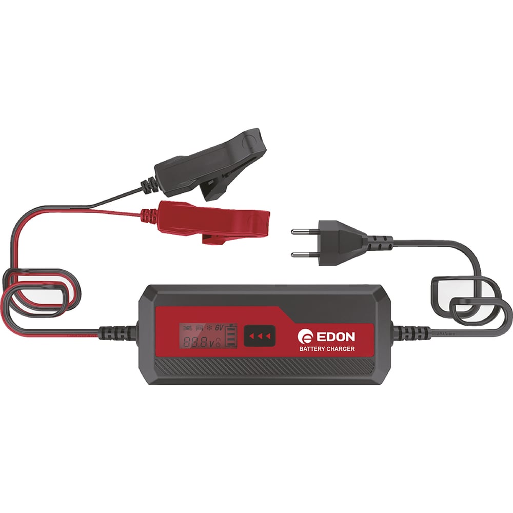 Изображение товара Устройство зарядное инверторное EDON CB-50A (60Вт; 6В/12В; 6В: 1.2-14Ач/0.8А; 12В: 1.2-120Ач/5А ) 40536