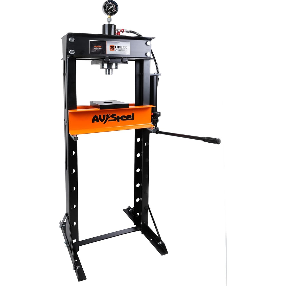 Изображение товара Гидравлический пресс AV Steel 30т с ручным приводом профессиональный