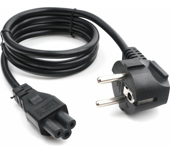 Изображение товара Кабель питания для ноутбуков Cablexpert 1м, Schuko- C5, 10А, пакет PC-186-ML12-1M