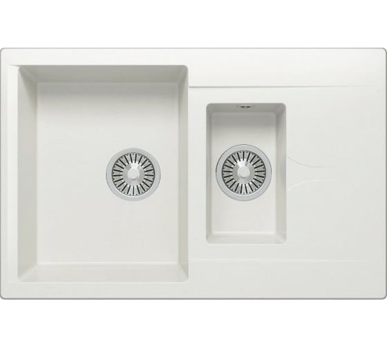 Изображение товара Кухонная мойка Polygran BRIG-770 (№36 Белый Хлопок) 473400