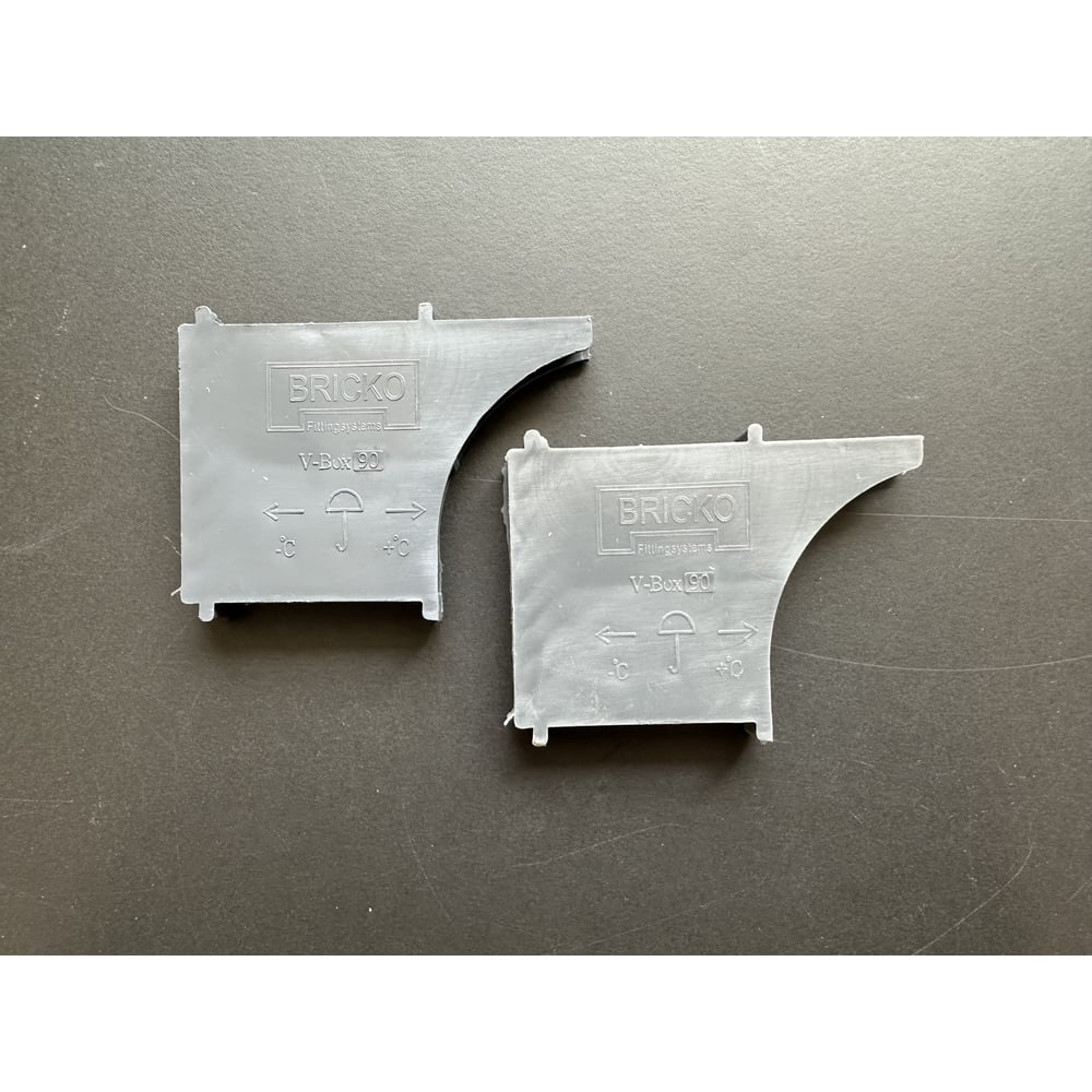 Изображение товара Вентиляционная коробочка Bricko V-Box 90 60x10x90 светло-серая, ПВХ, 120 шт/ уп, 119739