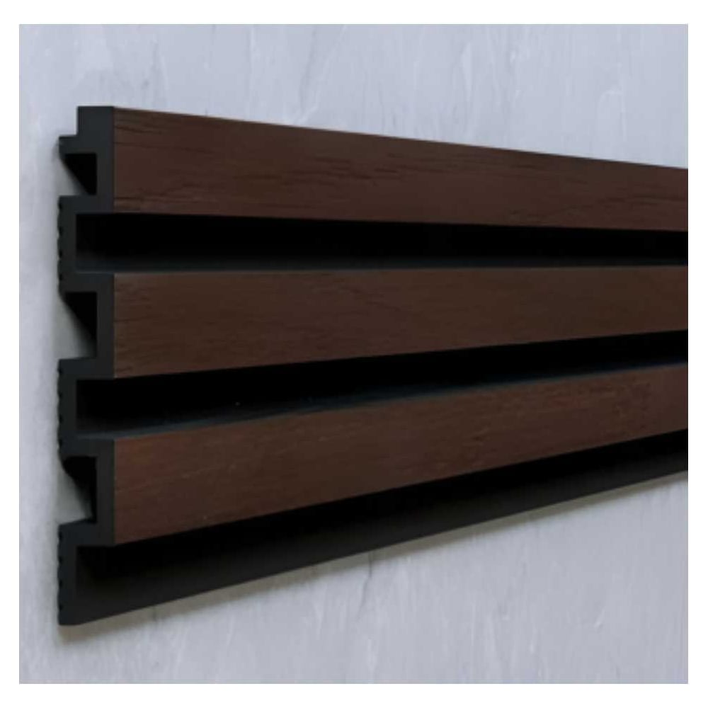 Изображение товара Декоративная стеновая панель 3D Солид UHD 01/130L шоколадный на черном 8 м коробка 10 шт