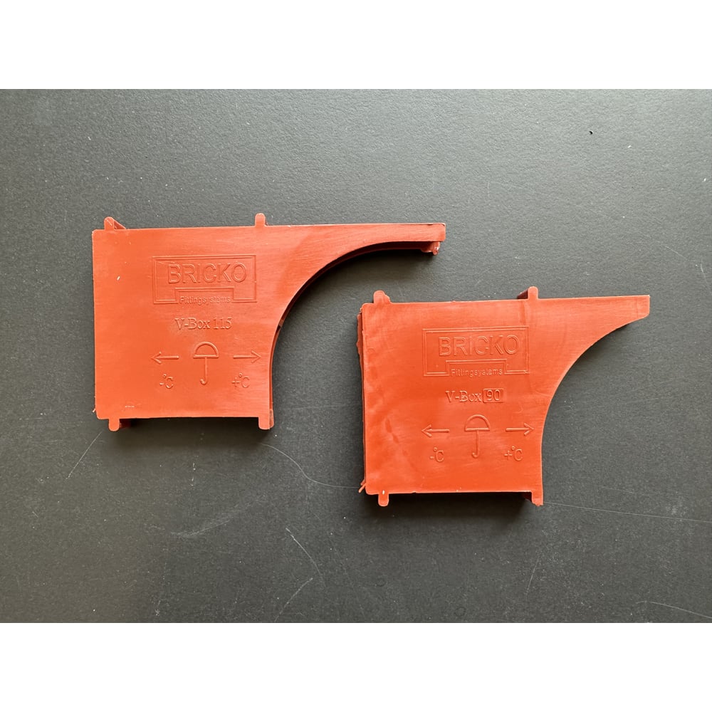 Изображение товара Вентиляционная коробочка Bricko V-Box 90, 60x10x90, кирпичный, ПВХ, 60 шт/ уп, 119741